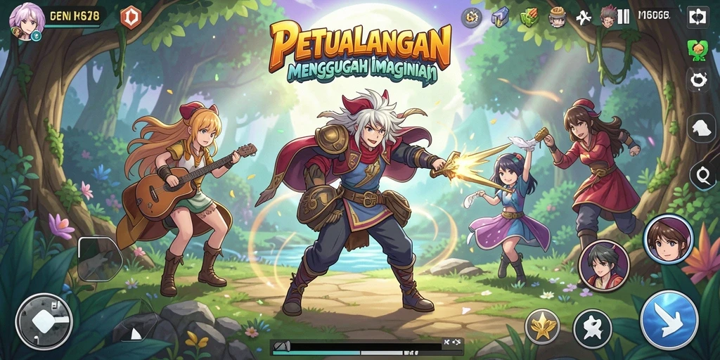Screenshot gameplay FO8 menampilkan aksi karakter anime yang mendebarkan.