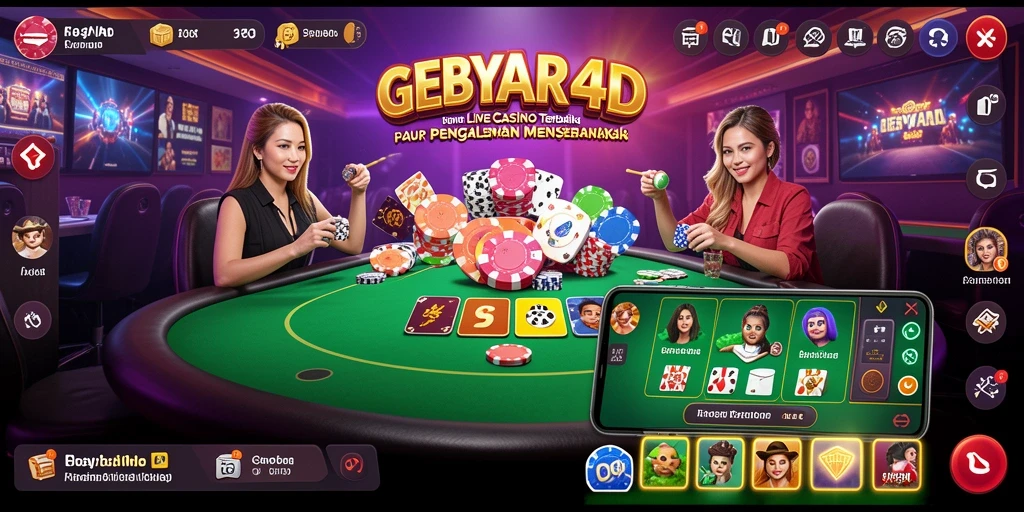 Gambaran menarik gameplay Live Casino di GEBYAR4D.