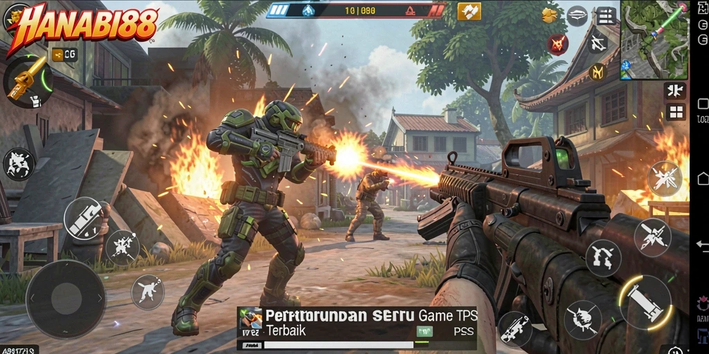 Tampilan seru dan dinamis dari gameplay HANABI88