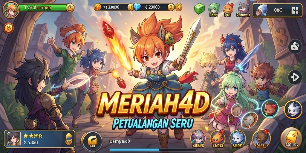 Tampilan gameplay menarik dari game Anime MERIAH4D.