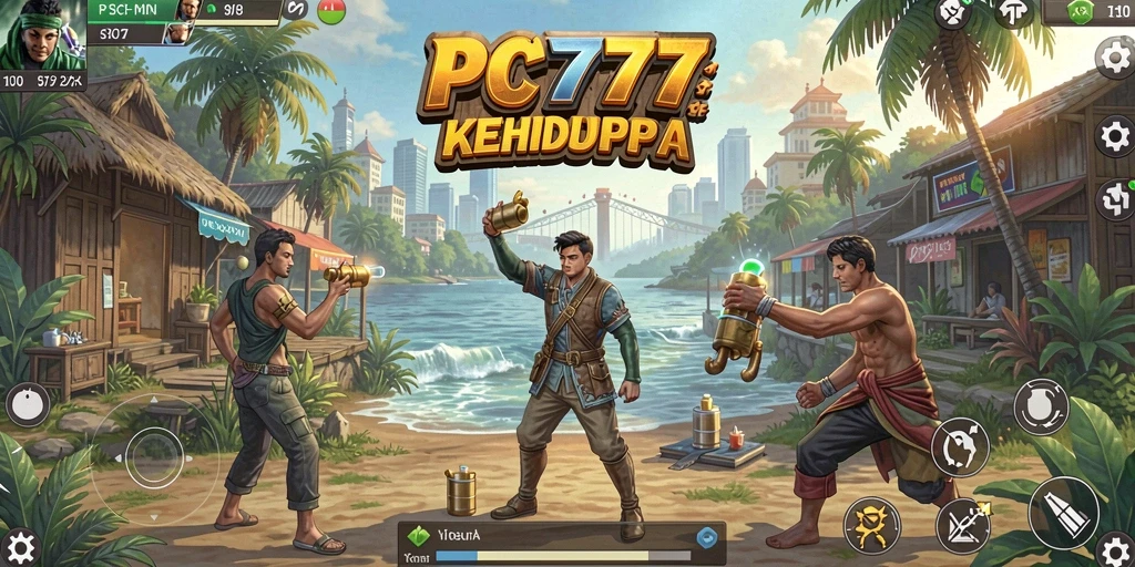 Tampilan utama gameplay PC777 yang menunjukkan interaksi sosial dan aktivitas menarik.