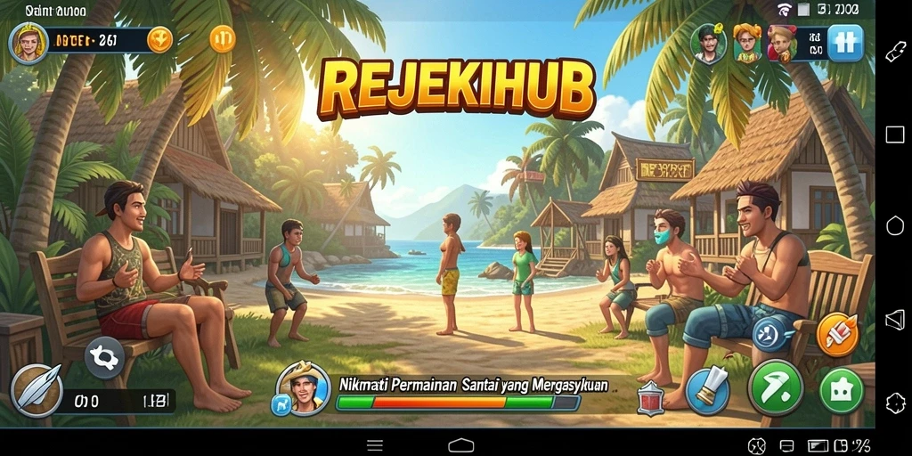 Screenshot gameplay REJEKIHUB yang menarik dan penuh warna.