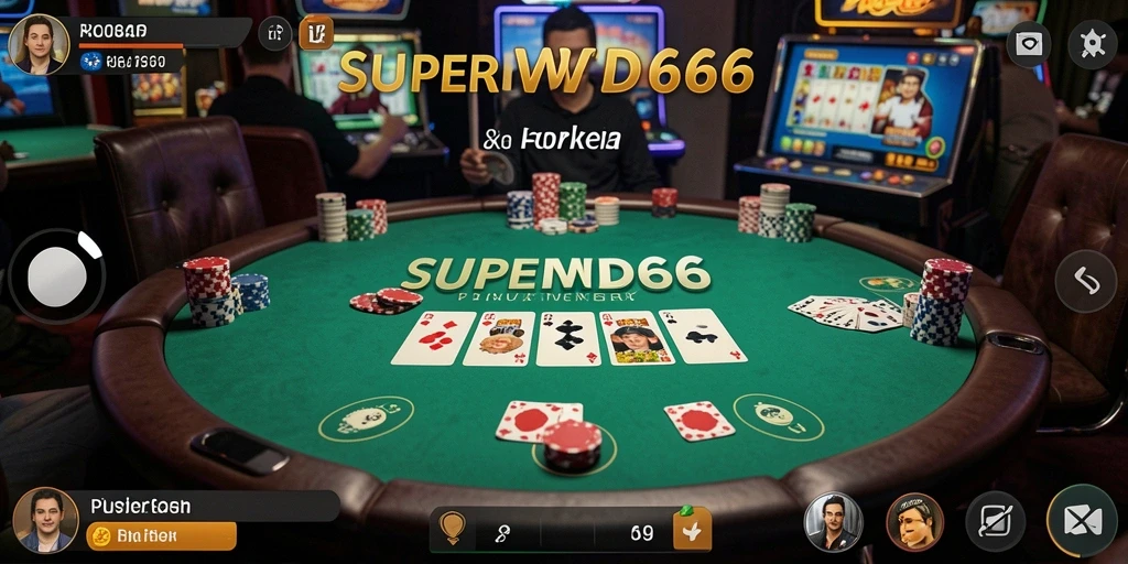 Tampilan gameplay seru dari SUPERWD666 yang penuh aksi poker.