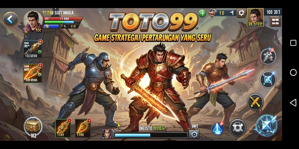 Tampilan gameplay <strong>TOTO99</strong> yang menampilkan strategi pertempuran yang mendebarkan.