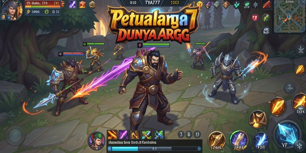 Tangkapan layar menunjukkan pertarungan seru dalam TYA777 dengan aksi ARPG yang dinamis.